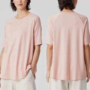 Eileen Fisher Crew Neck Top Powder